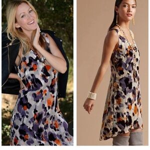 CAbi Women's Mini Dress - Purple, Orange, Black Floral